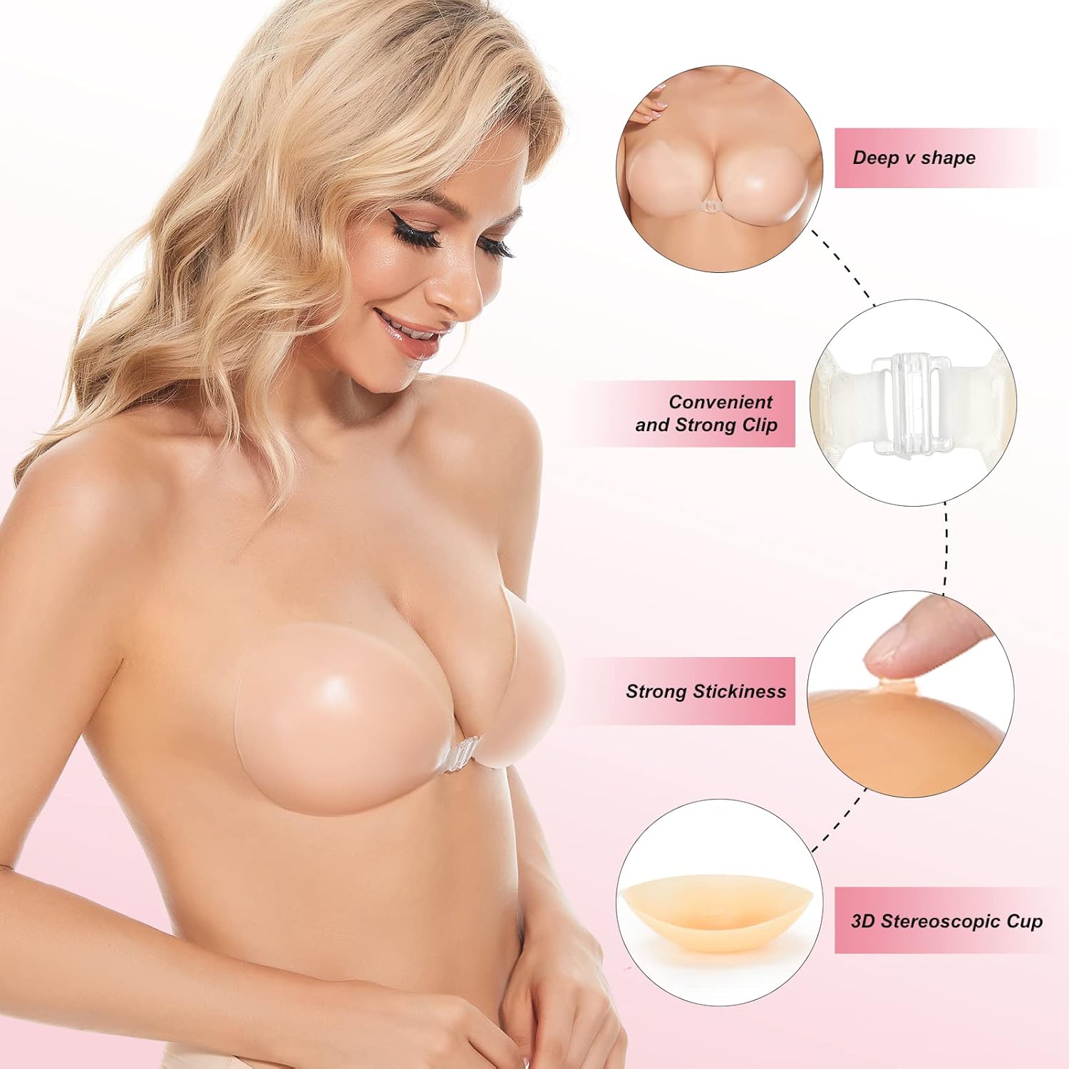 Push Up Bra Silicone - Yapışkanlı Sütyen Push Up Yapışkanlı Sütyenler