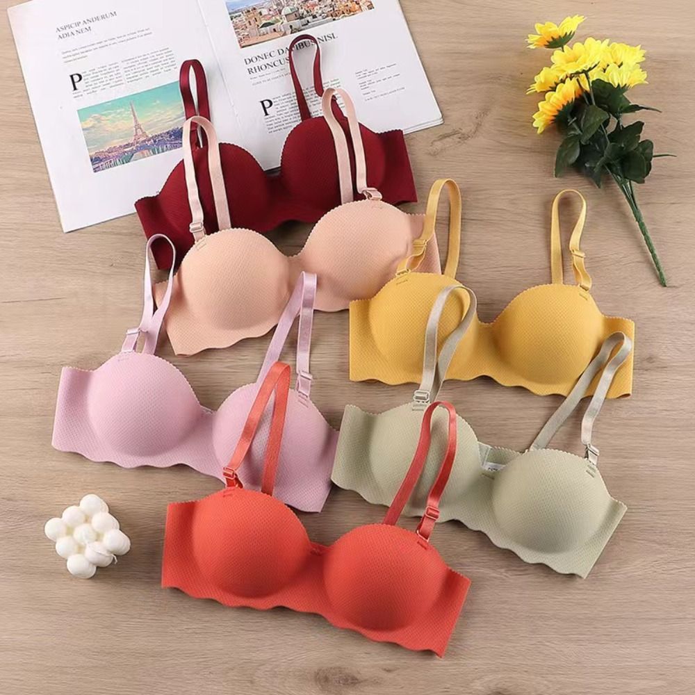 Plunge Bra Push Up - Trendy Konfor Dikişsiz Sütyen Ayarlanabilir Şeker