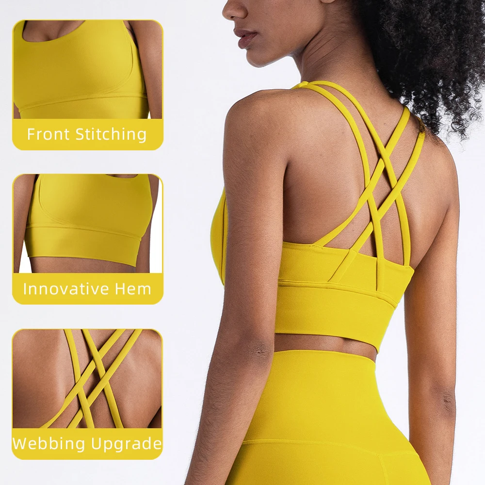 Yaz moda çapraz geri kadın spo - Sports Bra Racerback incelemesi ve fiyatı